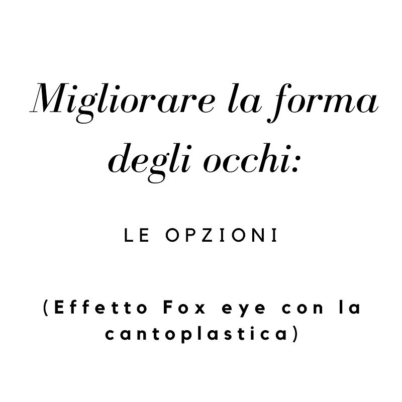 fox eye con la cantoplastica